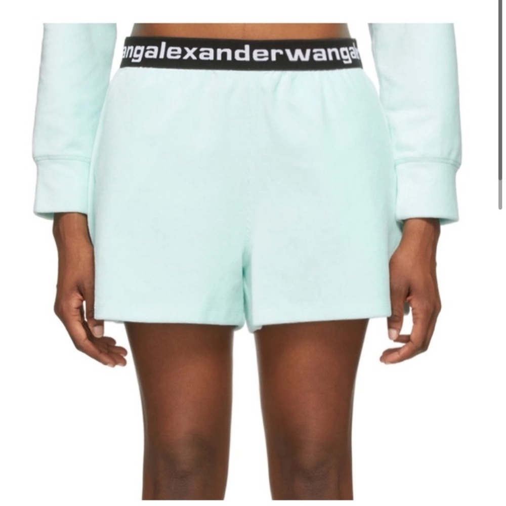 Alexander Wang. T blue stretch corduroy shorts